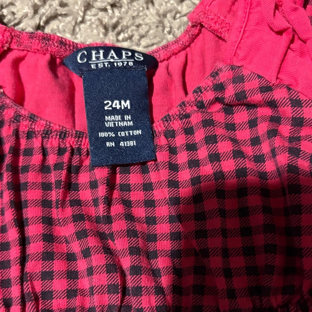 Red and Pink Checkered Baby Outfit - Picture 8 of 8